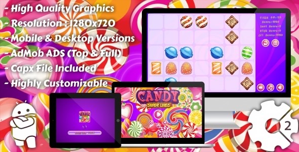 Candy Super Lines gameplay